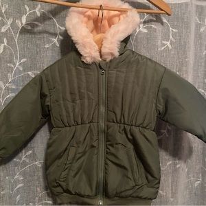 First Impressions Girls Coat NWT Sz 3T green pink